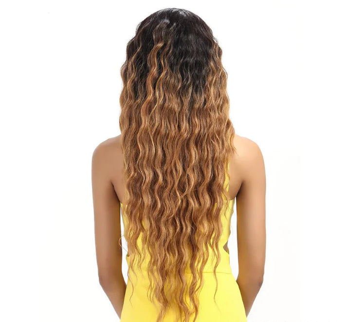 African Curly Ombre Long Wig